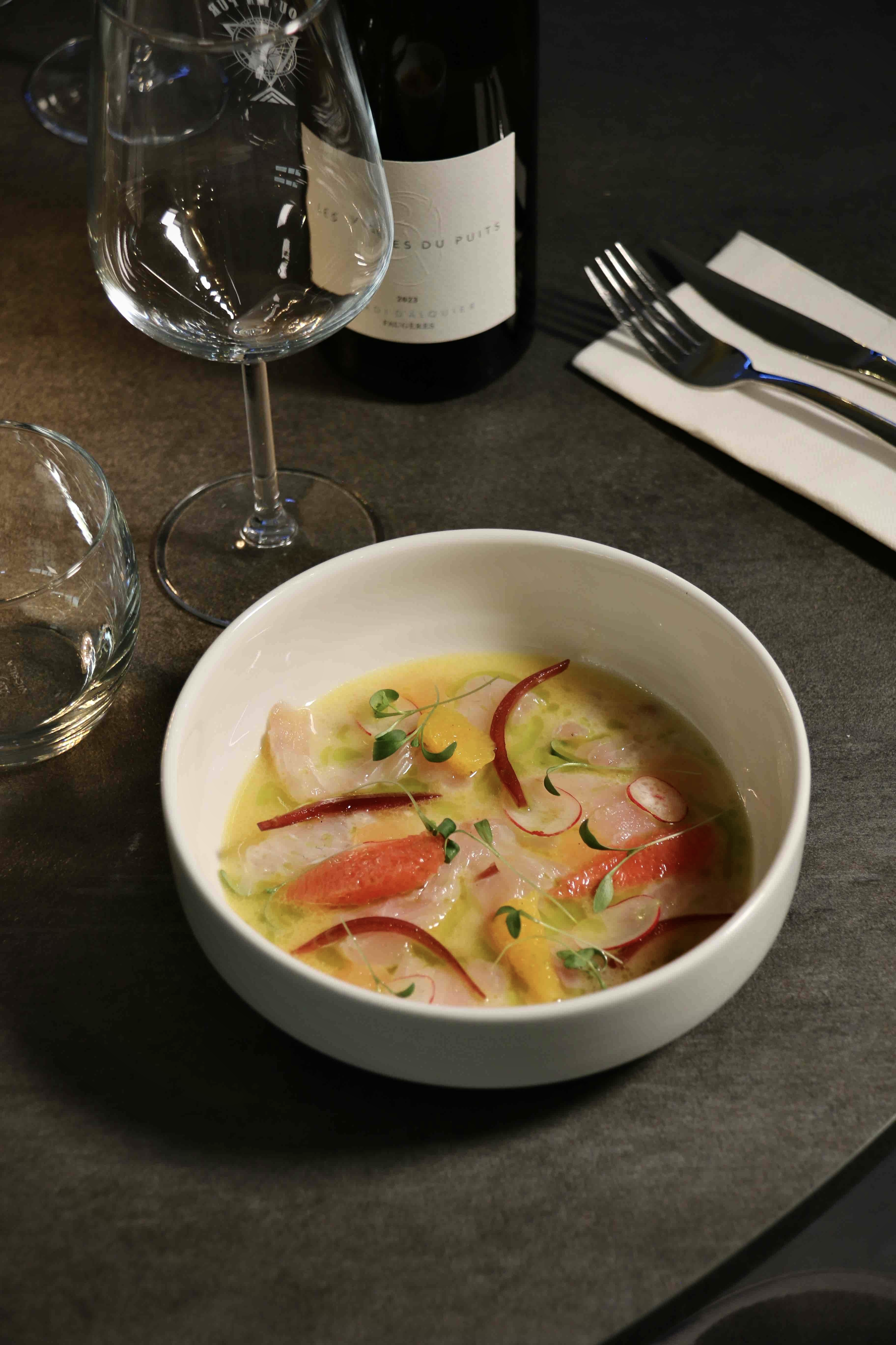 Ceviche de poisson de Méditerranée - Restaurant l'Appart Le Grau du Roi